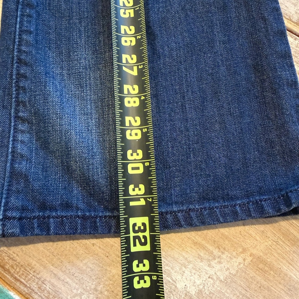 Levis 553 Mid Rise Bootcut Jeans Dark Wash Indigo Blue Stretch Denim Womens 12 - Picture 8 of 8